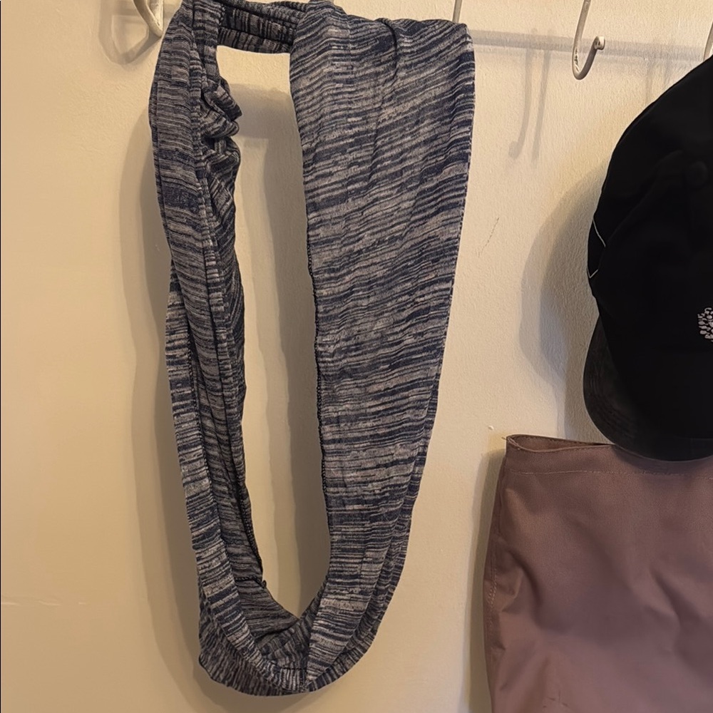 Blue and Gray Infinity Scarf